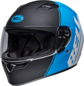 CASCO BELL QUALIFIER NEGRO AZUL BLANCO