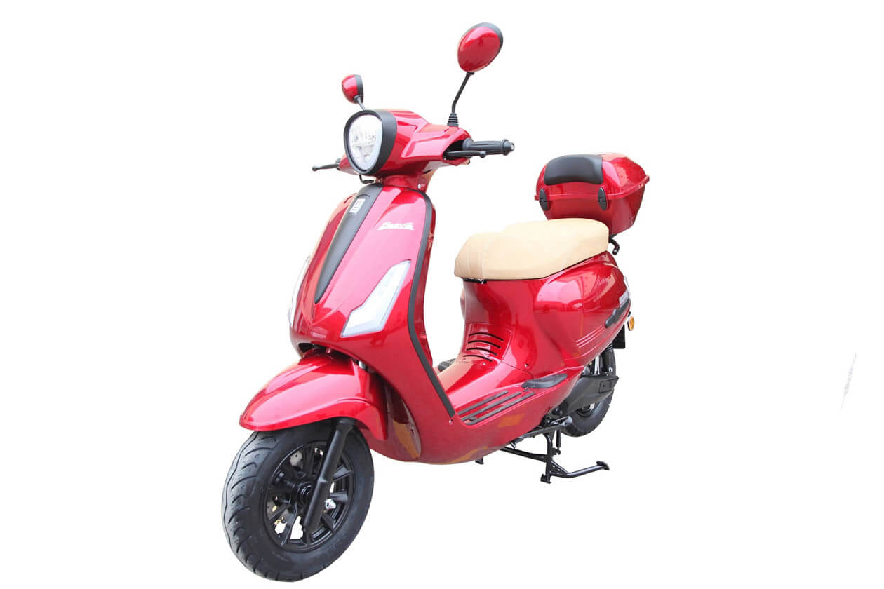 Moto eléctrica Mobie Bravo en calles de Chile